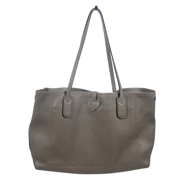 Longchamp Le Roseau Essential Tote Bag Shoulder Bag Pebble Leather Gray - Picture 6 of 15